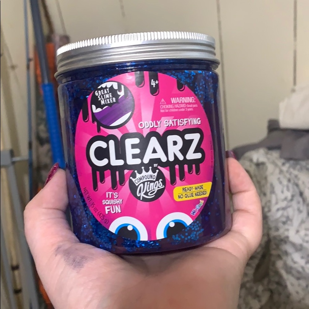 Blue glitter slime